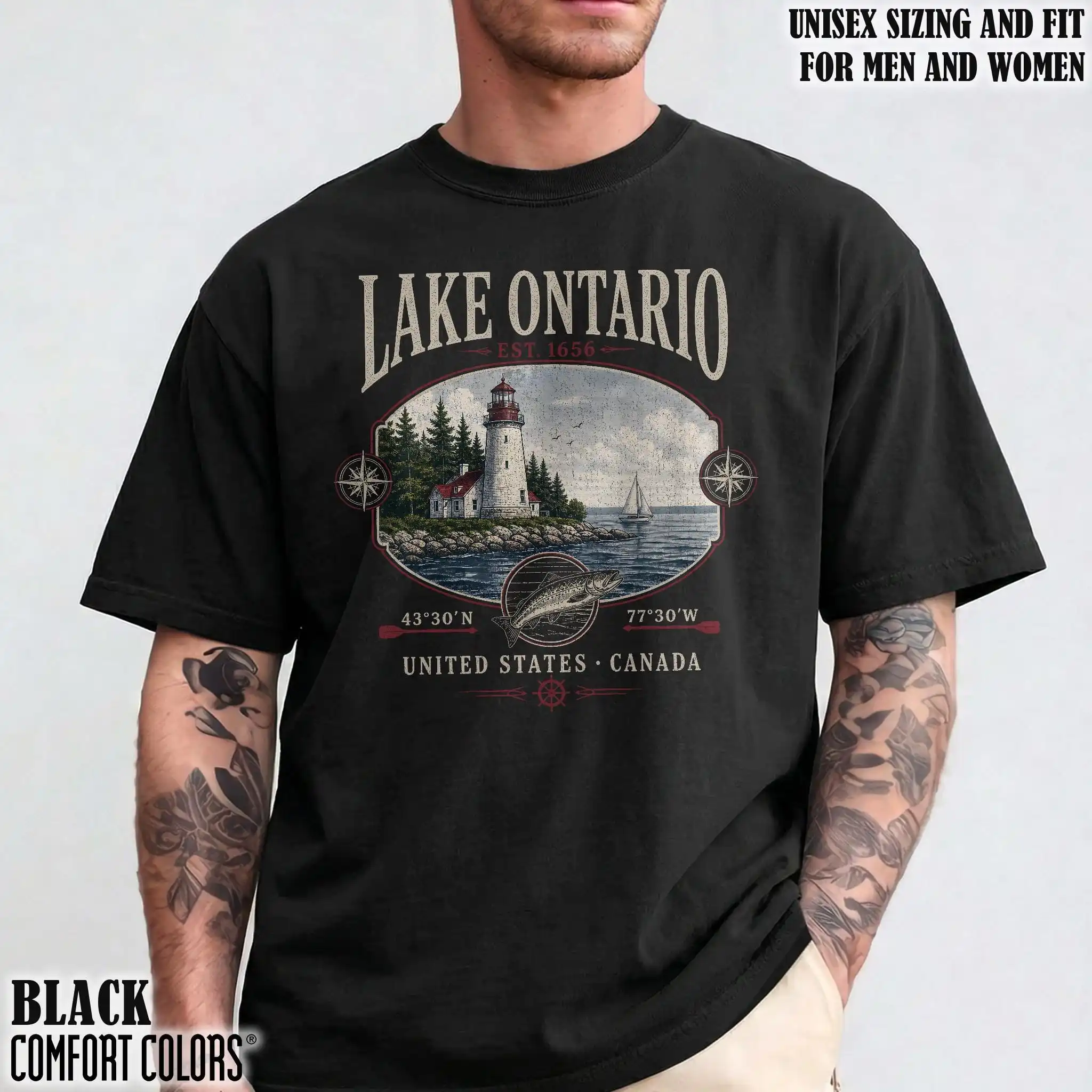 Lake Ontario Great Lakes Shirt Vintage 90's Tee Subtle Anti Trump Shirt Quiet Activism T-Shirt Canada Tee Canadian Pride Gift