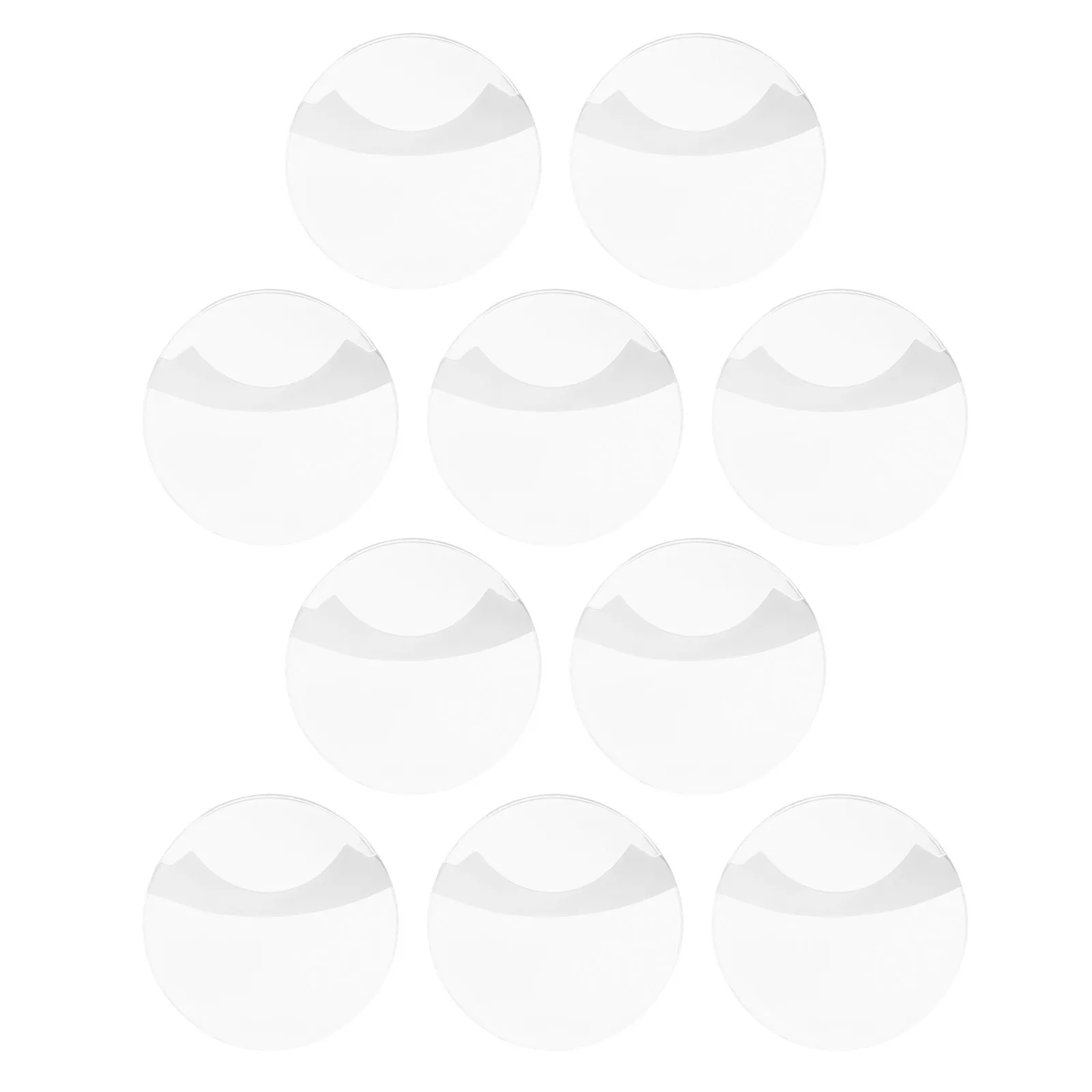 10Pcs Heavy Duty Badge Holder Round Transparent Plastic Protective Covers Clear Badge Display Sleeve Button Coin Case
