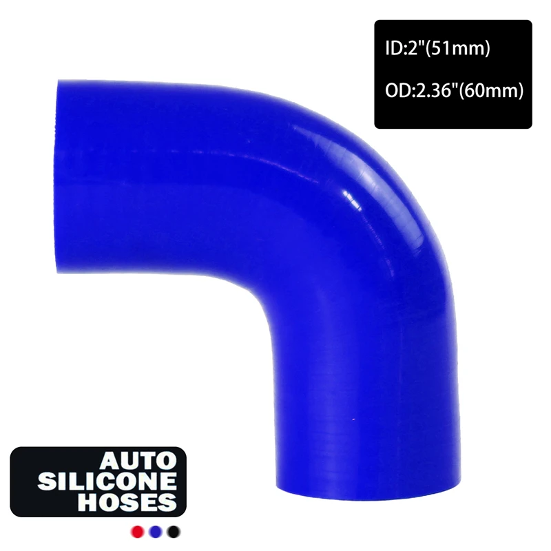 2inch ID 90 DEGREE HOSE TURBO SILICONE ELBOW COUPLER PIPE