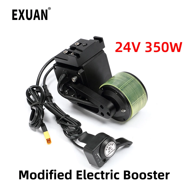 Power Booster Bike Rear Wheel Drive To Electric Kit Mountain Bike Electric Accessories 48V 350W Mid Mounted Battery