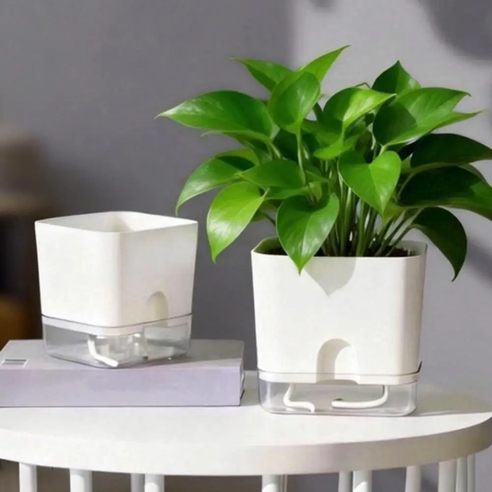 Automatic Watering Flower Pots Self Watering Flower Pot Indoor Plant Pot with Drainage Self Watering Planter with Reservoir Mode - view 3
