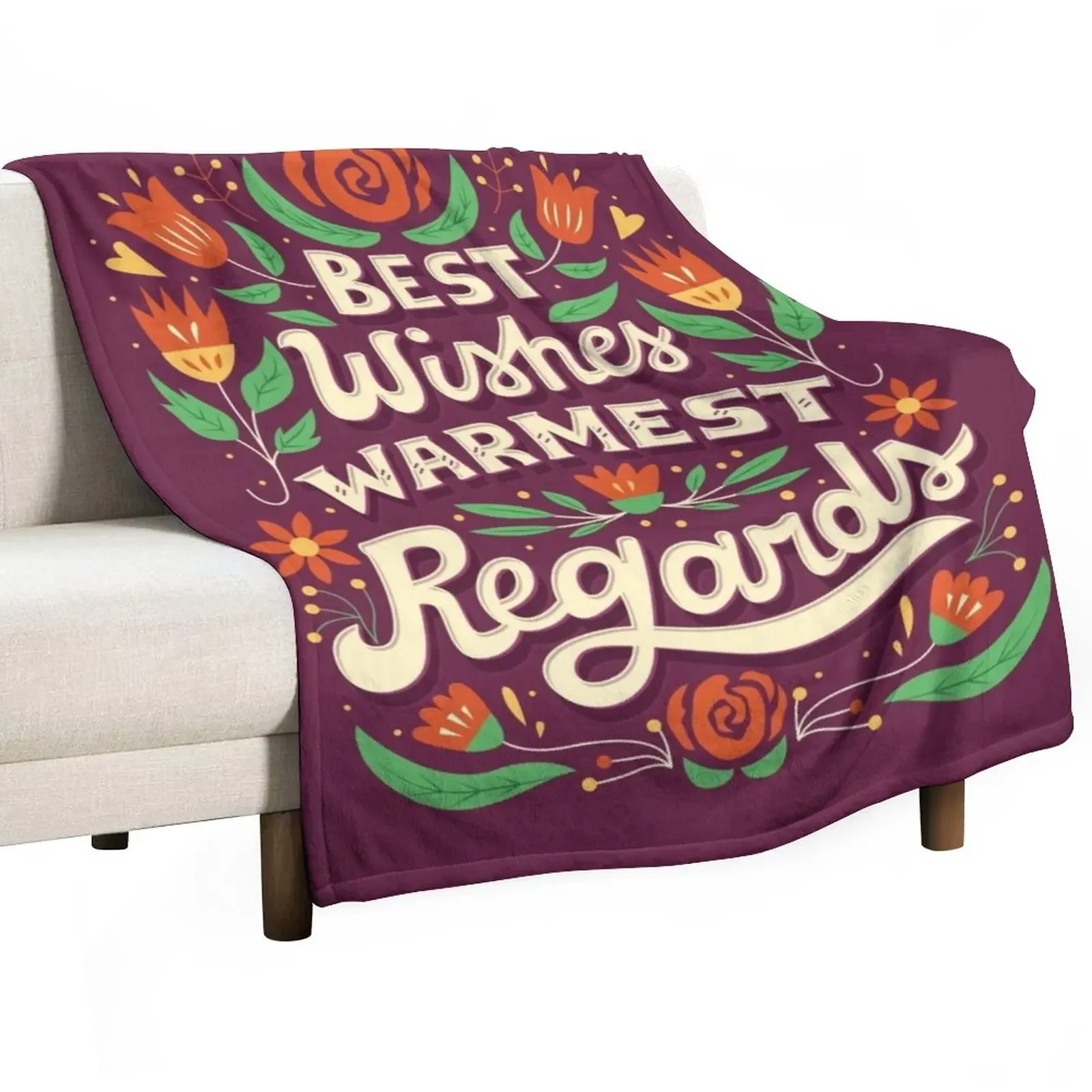 

Best Wishes, Warmest Regards Throw Blanket Decoratives Soft Big Blankets