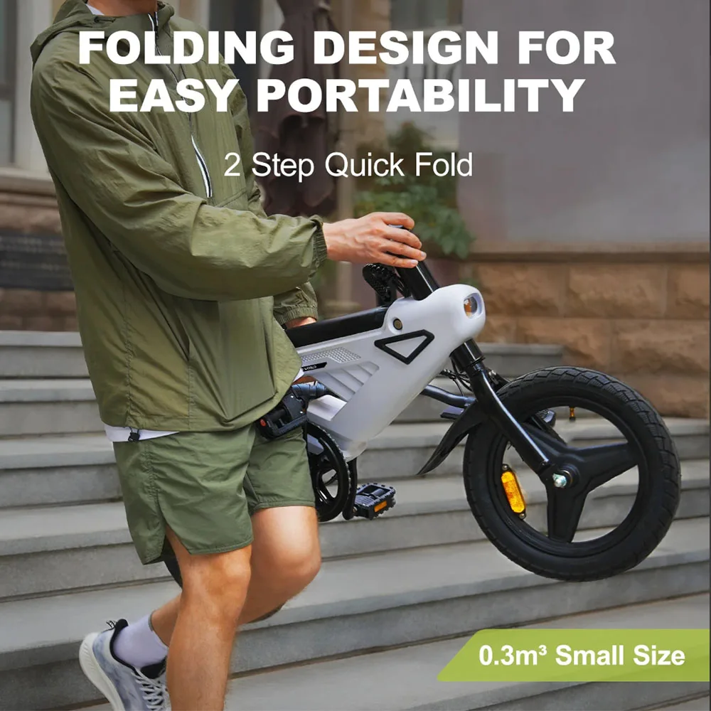 Kids Electric Folding Bike 250W Motor 14 Inch Wheels 36V 6.4Ah Battery Portable Eco-Friendly Children's bike for Urban Riding