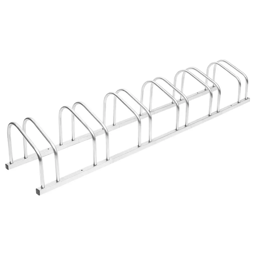 Heavy-Duty Galvanized Steel Bike Rack for 6 Bikes - Outdoor Storage Solution