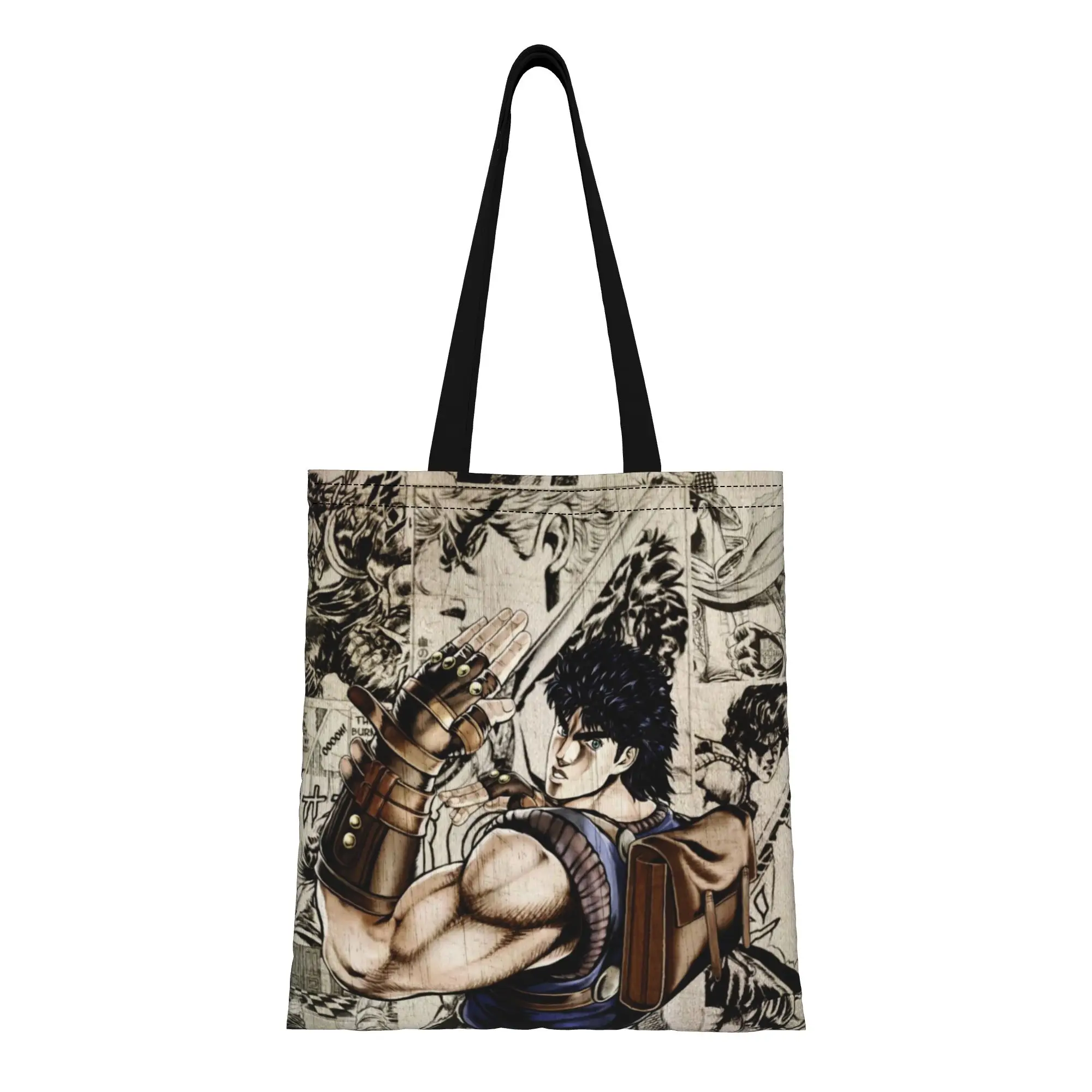Bolsa de lona de JoJo's Bizarre Adventure con diseño de Jonathan Joestar (3) para la temporada de regreso a clases, perfecta para ir de compras, bolsos de mano para mujer