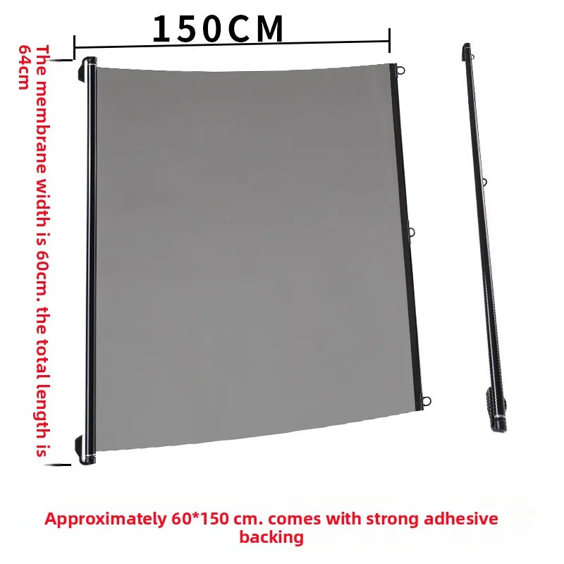 Einziehbarer Windschutzscheiben-Sonnenschutz 75-150cm, Transparenter PET-Autoschutz für LKWs, Busse, Autos, UV- und Hitzeschutz – Detail 17