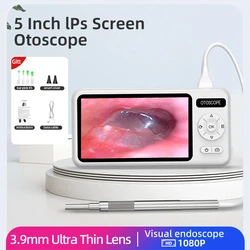 HD 1080P 3,9mm 4,5 pulgadas pantalla LCD alcance de oído endoscopio cera de oído cámara otoscopia limpia endoscopio de oído Mini cámaras limpias