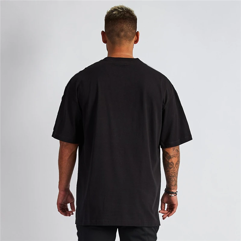 Plain 100% Cotton 220 Gsm Crew Neck Half Sleeve T-shirts for Men Casual Summer Oversized T-Shirt for Daily Wear Vacation Resorts image 5
