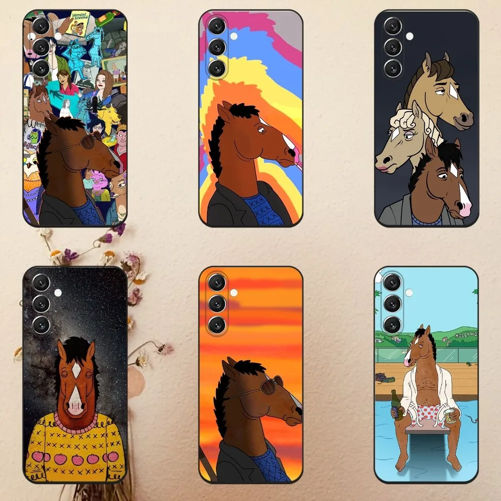 Cartoon B-BoJack- Horseman  Phone Case For Samsung Galaxy A13,A21s,A22,A31,A32,A52,A53,A71,A80,A91 Soft Black Cover