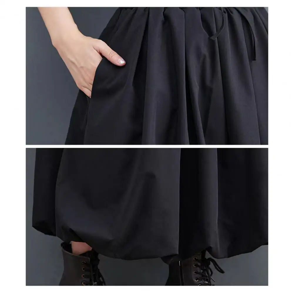 Winter Women Long Woolen Pleating Skirt Fashion High Waist Basic Wool Skirts Female Casual Thick Warm Elastic A-Line Maxi Skirts