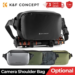 K & F Concept Camera Shoulder Bag, Leve Viagem Fotografia Sling Bag, Carry Pouches, Fit para Canon Digital, Nikon, Sony, DJI Drone, 10L