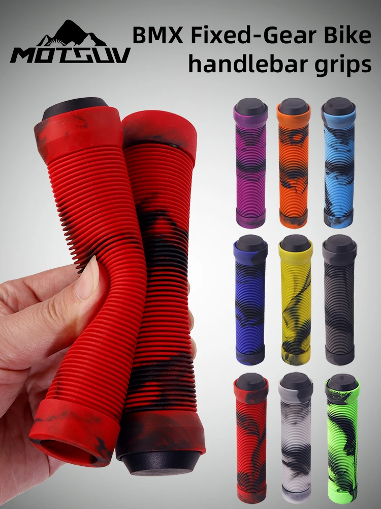 AliExpress MOTSUV Bicycle Handlebar Grips Non-Slip Soft Rubber Mountain Bike Grips For 22.2mm Handlebar Scooter Tricycle BMX Handle Bars