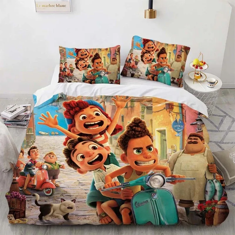 

Disney Luca мультфильм пододеяльник комплект постельного белья аниме пододеяльник для спальни кровать комплект одеял пододеяльник комплект пододеяльников