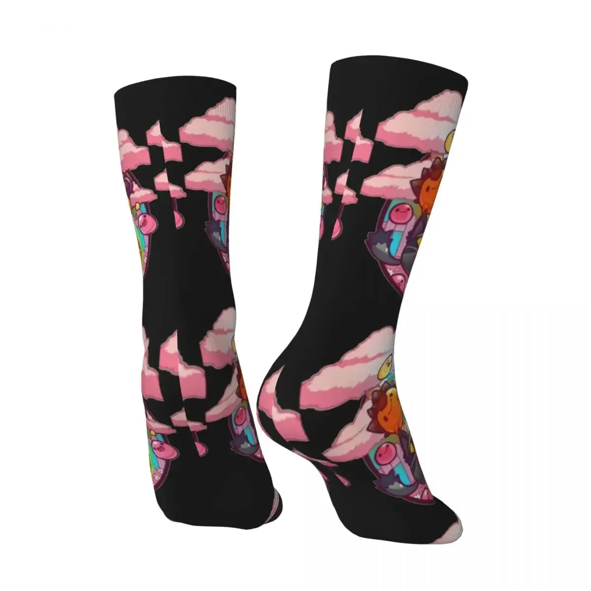 Funny Crazy Compression Sock for Men Air Conditioning Stanchion Hip Hop Harajuku Slime Rancher Game Happy Quality Pattern Sock