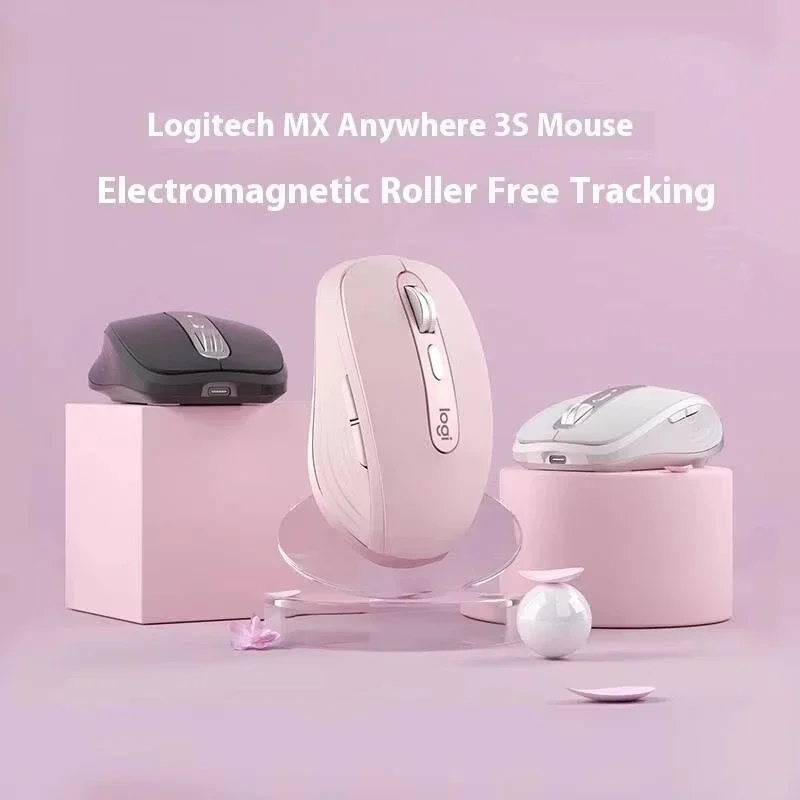 Logitech MX Anywhere 3S Multi-Device Wireless Mouse Bluetooth Silent Click 8000DPI for MacBook PC Office Computer Accessories