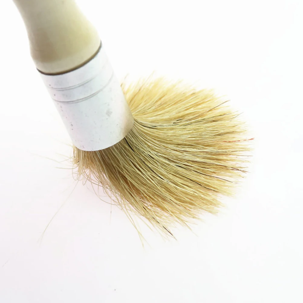 

2pcs Stencil Brush Round Head Wooden Handle Small Pig Mane Painting Brush Oil Acrylic Brushes Durable Lightweight Art Crafts Diy
