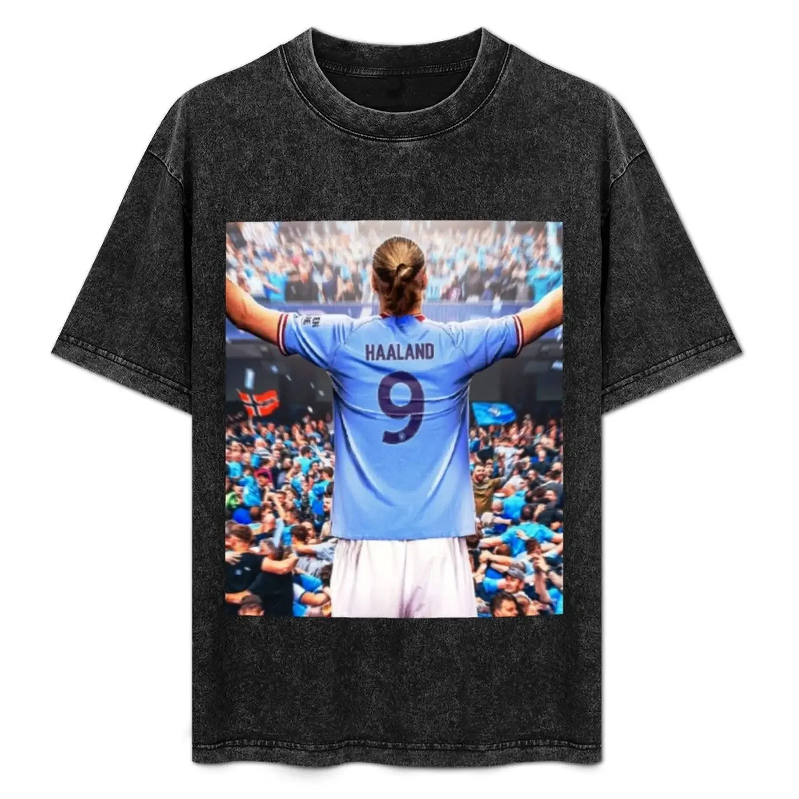

Haaland backside wallpaper T-Shirt oversize t-shirts man quick drying shirts graphic tee plain outfits for men