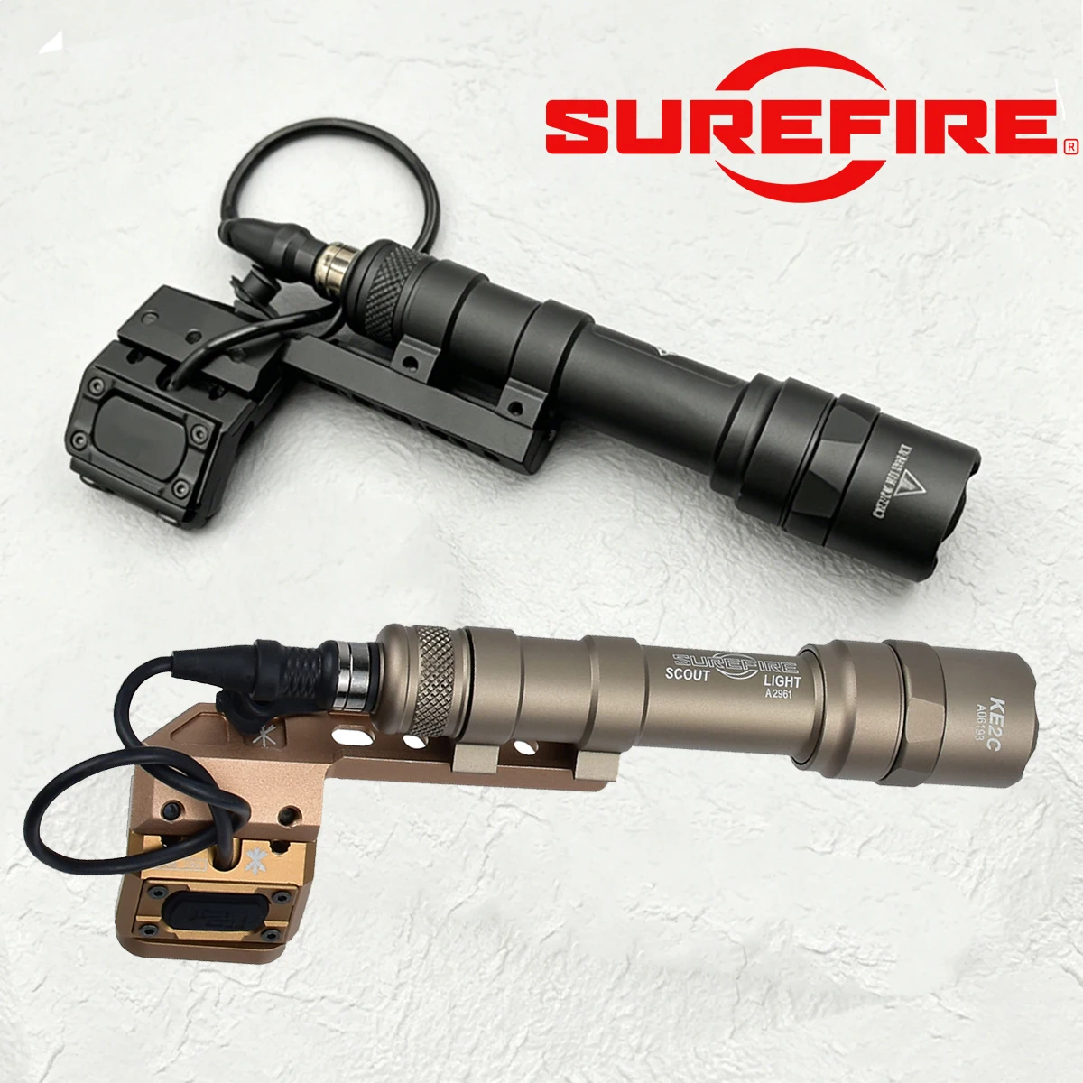 Lampe torche tactique Surefire M600 M300, adaptateur M600C UNITY Fusion LightWing, support décalé, interrupteur à pression, lumières pour armes Aifsoft