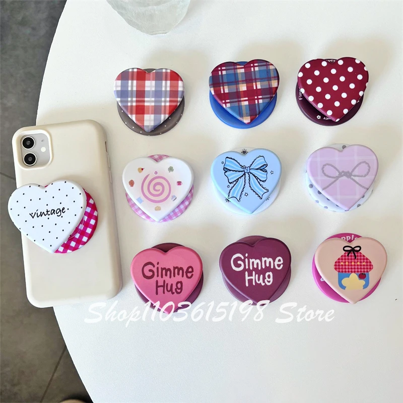

Cute Cartoon Love Heart Magnetic Holder Phone Griptok Grip Tok Phone Stand Support For iPhone For Magsafe Accessories Smart Tok