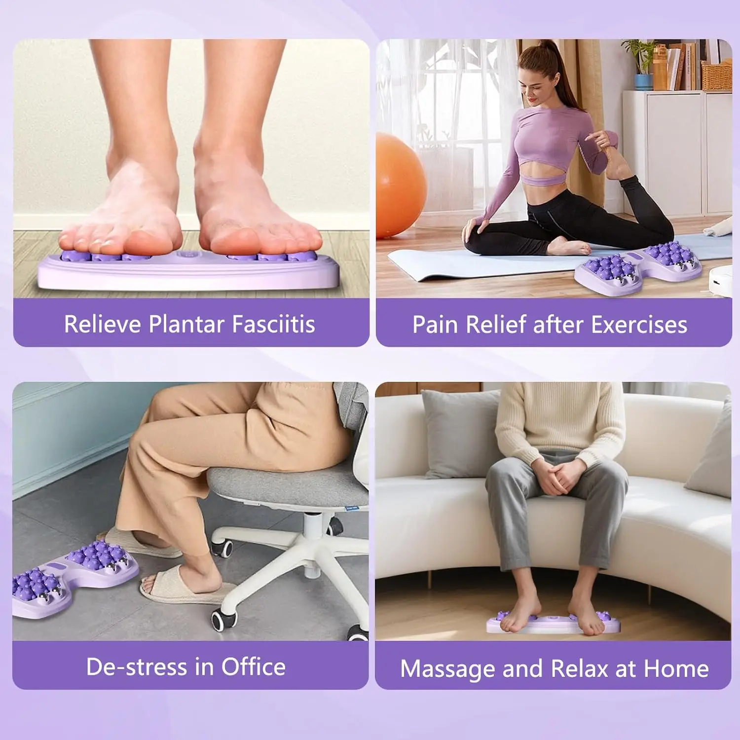 Portable Double Foot Massage Roller, Plantar Fasciitis Relief, Double Acupoint Massage Therapy, Used to Relieve Stress and Improve - view 6