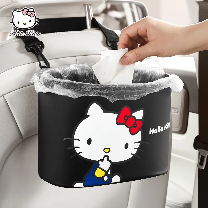 Sanrio Hellokitty Car Seat Gap Storage Box Multifunctional Cartoon Storage Box Car Front and Passenger Storage Box Trash Can Toy