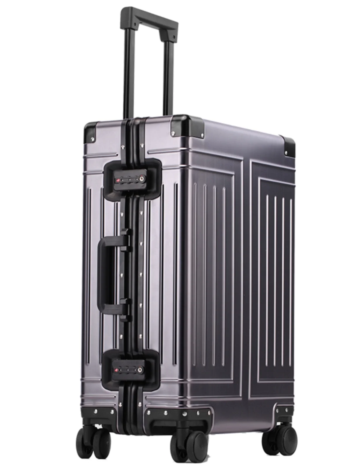 Retro internet celebrity all aluminum luggage 20 aluminum magnesium alloy trolley 22 metal 24 inch 26 travel box 28 men and wome