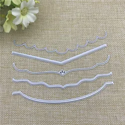 5pcs/Set Decorative Cards Edges die cutting metal die decoration for scrapbook punching card cutting DIY process edge cutting