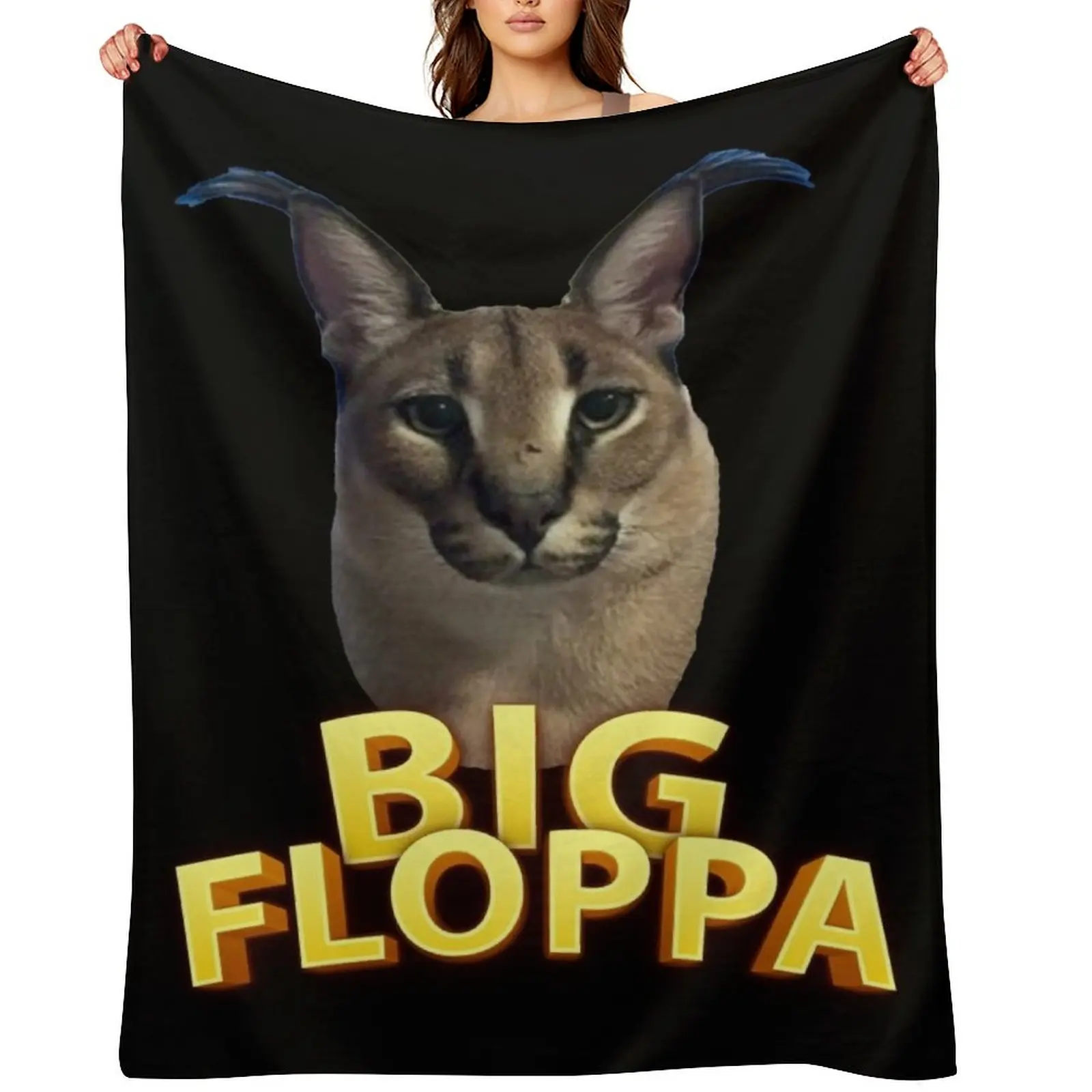 

Big floppa meme Throw Blanket Hairys Softest Luxury St Soft Beds Blankets