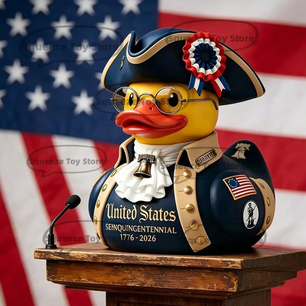 250th Anniversary Duck, Patriotic Military Duck Figurine, Resin Veteran Duck for Jeeps Ducking,Desk for Veterans,Home Decoration