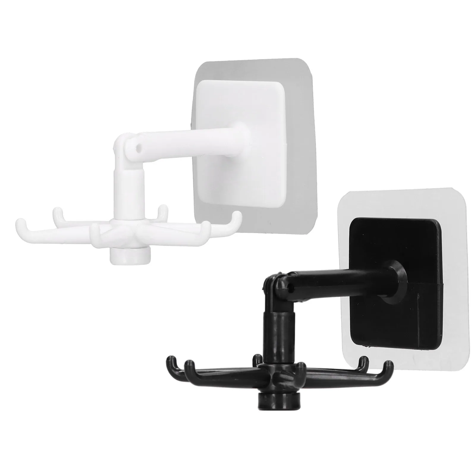 Wall Hanger No Punch Unique Shape Hook Rotatable Storage Holder Wall Hanger for Home Bathroom