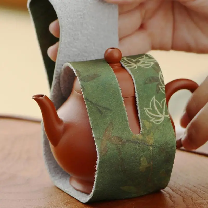 Outdoor Travel Color Cloth Tea Set Protections Cover Tea Gear Wrap For Teapot Anti Collision Portable 37JD