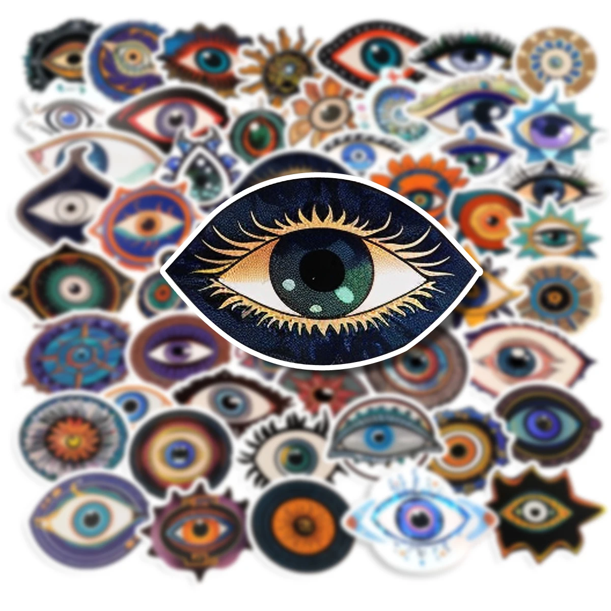 Evil Eye Fantasy Theme Sticker PVC  Waterproof Self-Adhesive Decal