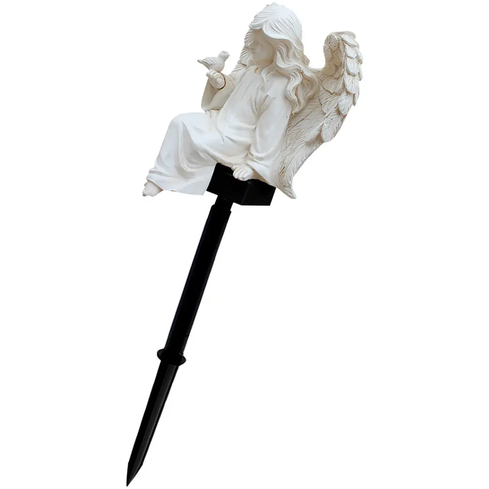 Cemetery Solar Light Stake Solar Angel Decorative Outdoor Lamp for Grave Garden Lawn Pathway Durable Garden Lawn Light