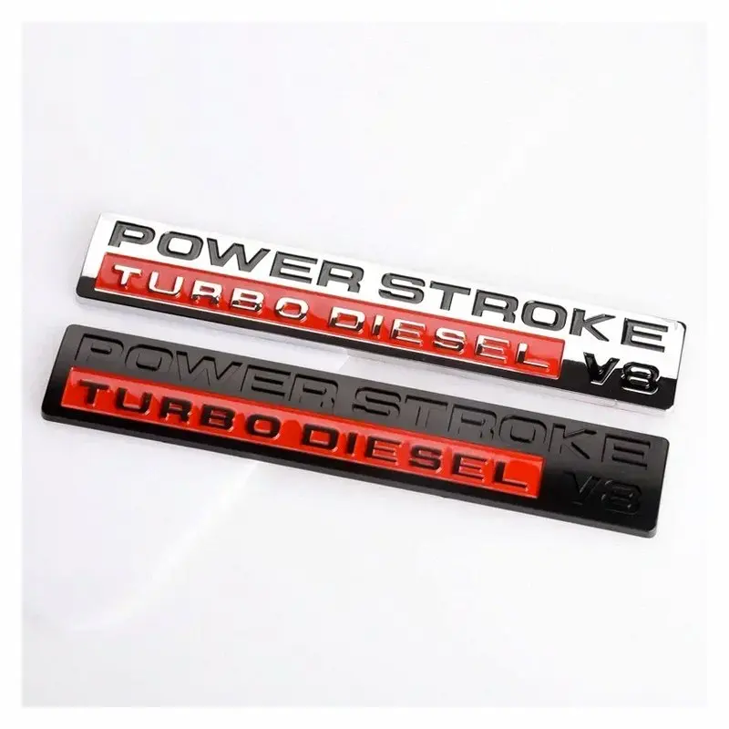 Car Sticker 3D ABS V8 Turbo Diesel POWER STROKE Rear Trunk Emblem Badge Decals For F150 F250 F350 F450 parts Styling Accessories