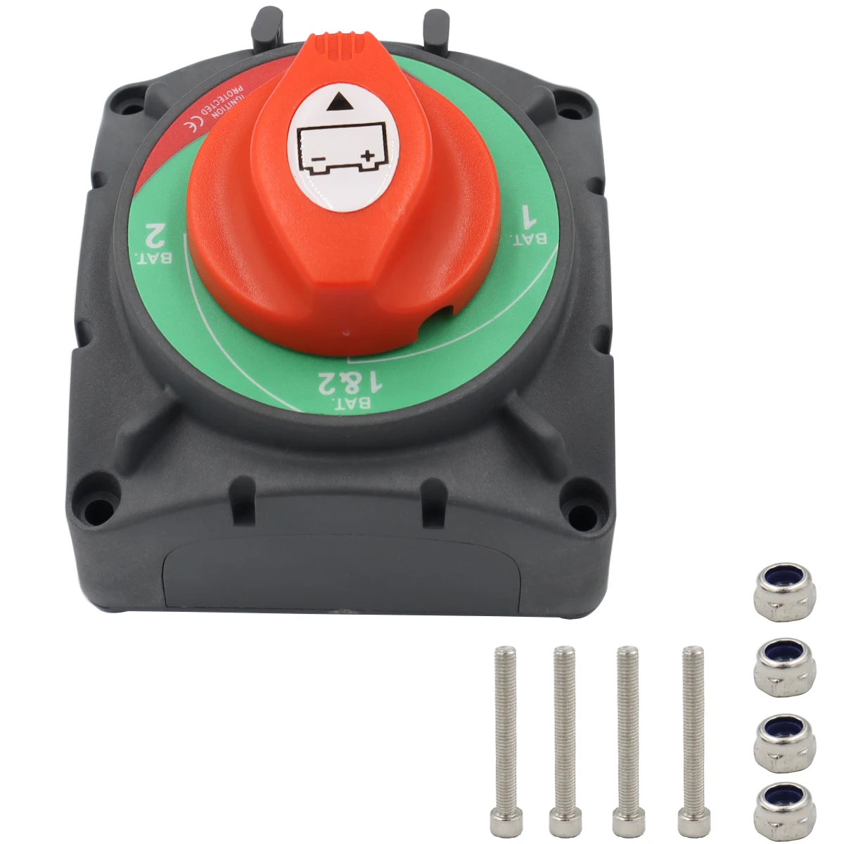 600A 3-Position Battery Switch Isolator, Heavy Duty Master Cut Off Switch 12V-48V for Marine Yacht RV Boat Truck Sand Vehicle