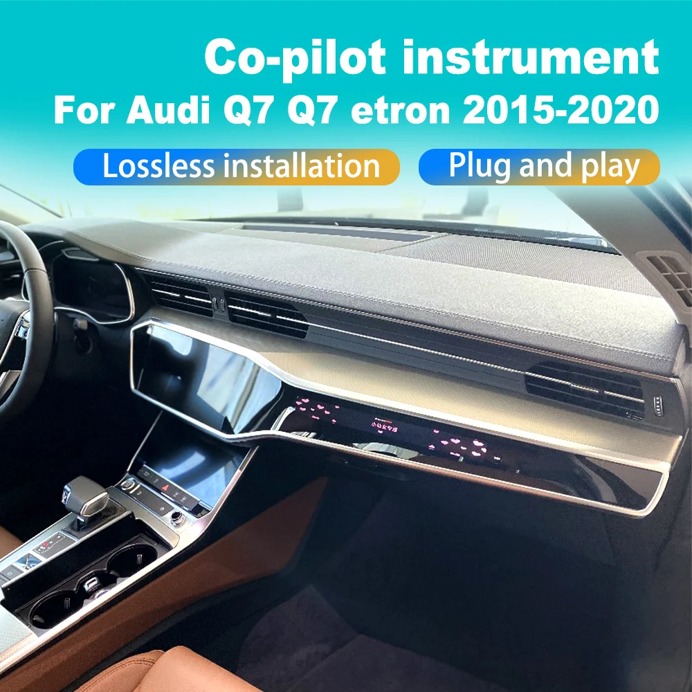 For Audi Q7 etron 2015-2020 Co-pilot LCD Screen Instrument Dashboard Display Instrument Panel Virtual Cockpit Modification