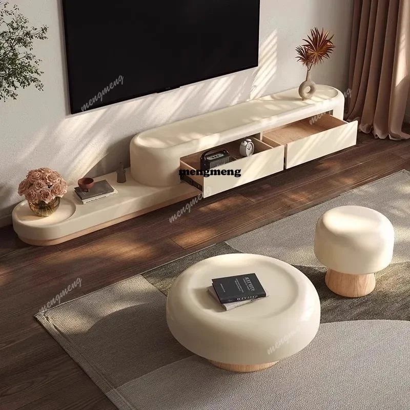 

New arrive Creative Nordic Creative Tv Brackets Storage Aesthetic Elegant Luxury Tv Stands Simple Design Tv Table Living Room Fu