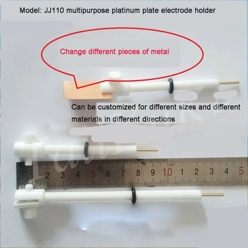 JJ110 PTFE Plated Multi-purpose Electrode Holder Pt Plate Electrode Holder Working Electrode Holder Corrosion-resistant