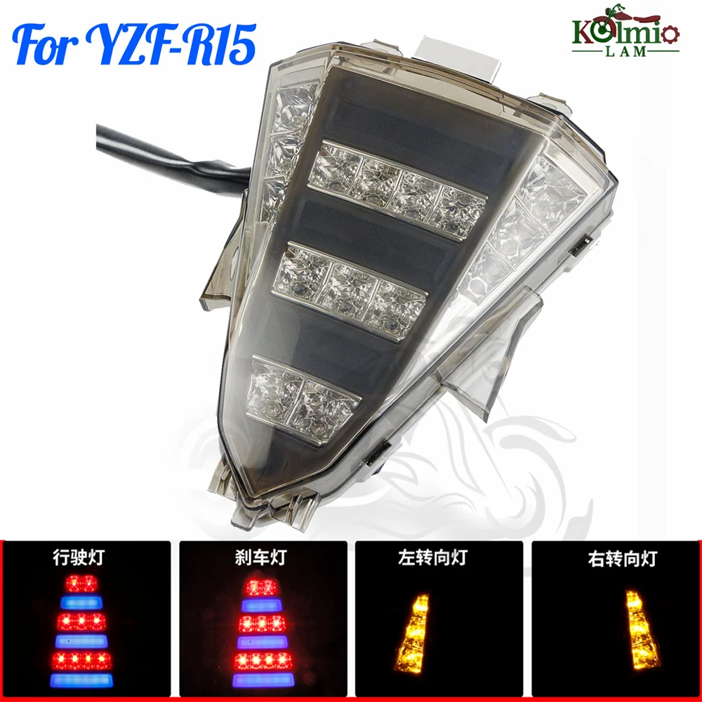 

Fit For 2013 - 2018 YAMAHA YZF-R15 V3 Motorcycle LED Turn Signal Tail Light YZF R15 2015 2016 2017 Brake Taillight