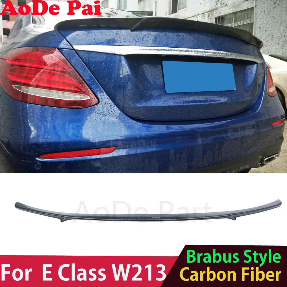 

Brabus Style Carbon Fiber CF Rear Boot Trunk Wings Spoiler for Mercedes E Class W213 2016-2021 E300 E350 E400 4 Door Sedan