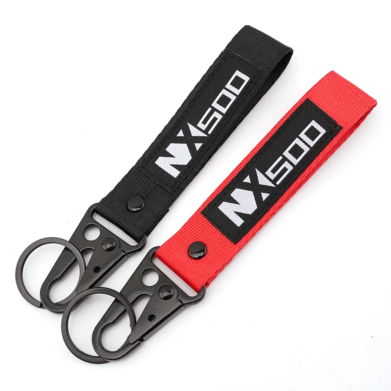 2024 New For HONDA NX500 NX 500 N 500X CB500X CB 500X N500X Motorcycle Accessories Hand Woven Leather Keychain Metal Keyring