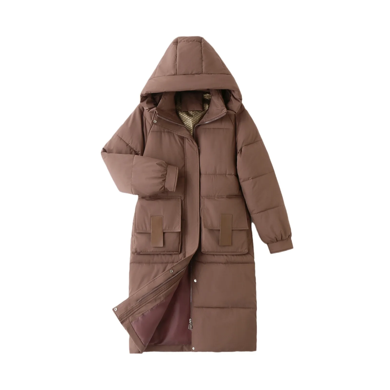 Giacca invernale da donna Parka Cappotto lungo Parka con cappuccio Cappotti Giacca imbottita da neve calda Giacca da donna in puro cotone di colore per donna