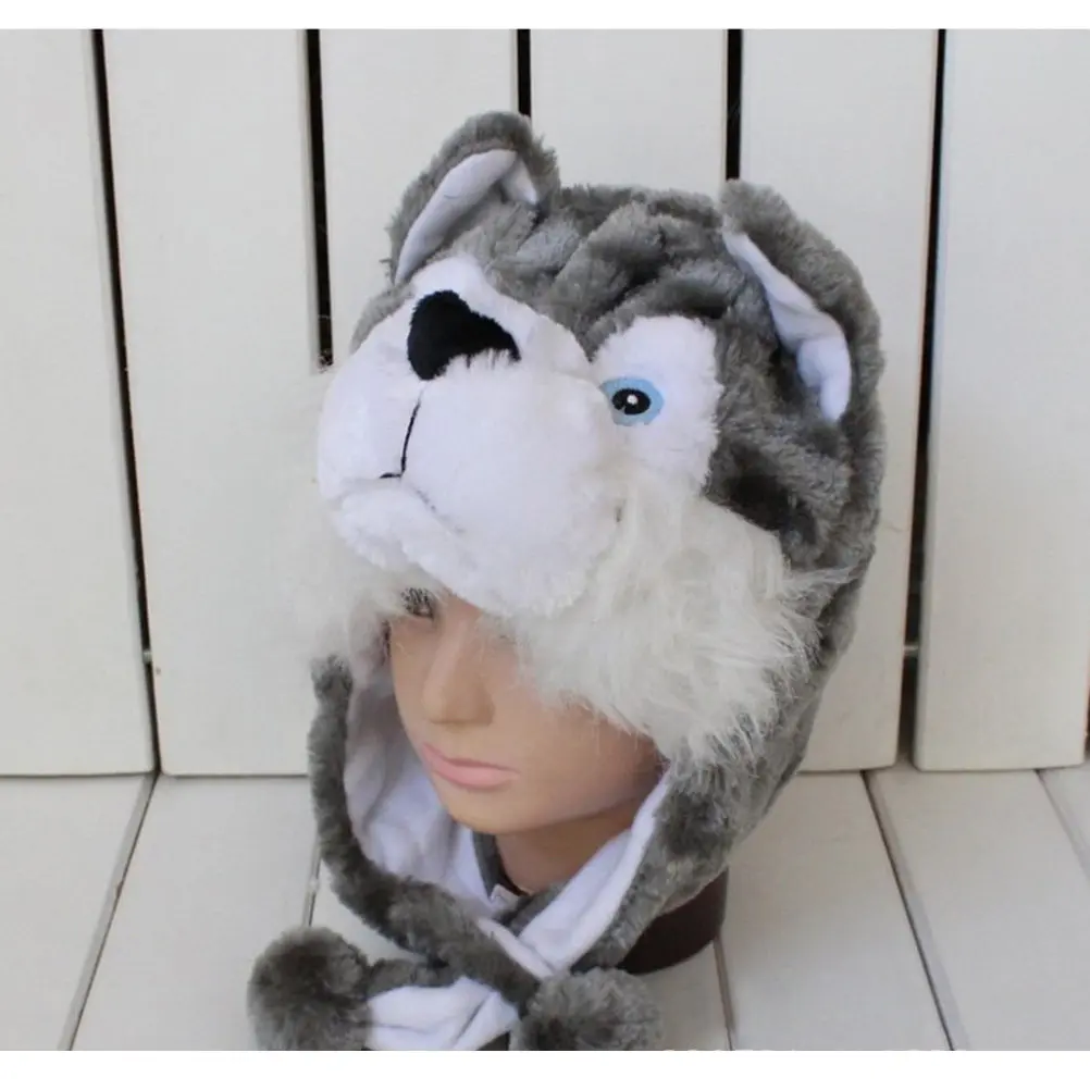 

Animal Hat for Kids Grey Style Cute Cartoon Design Soft Cotton Material School Play Costume Cosplay Hats Funny Kids Cap