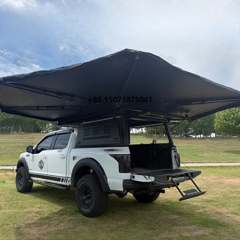 Ram 1500/2500/3500 Super Quality Weatherproof Hard Shell Aluminum Alloy Pickup Truck Roof Top Tent Suitable Price