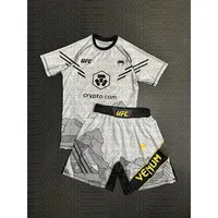 UFC Top Fighter islámico Makhachev Battle Event camiseta y pantalones cortos hombres Jersey transpirable lucha correr traje absorbente de sudor