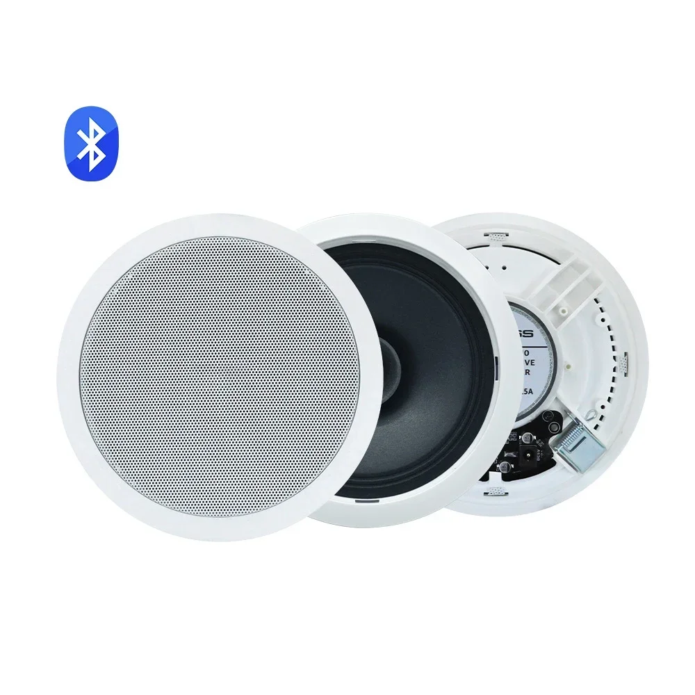 Ceiling Speaker 6inch Built-in Class-D Amplifier Full Range Bluetooth Wall Loudspeaker for Smart Home Theater Sound System Music