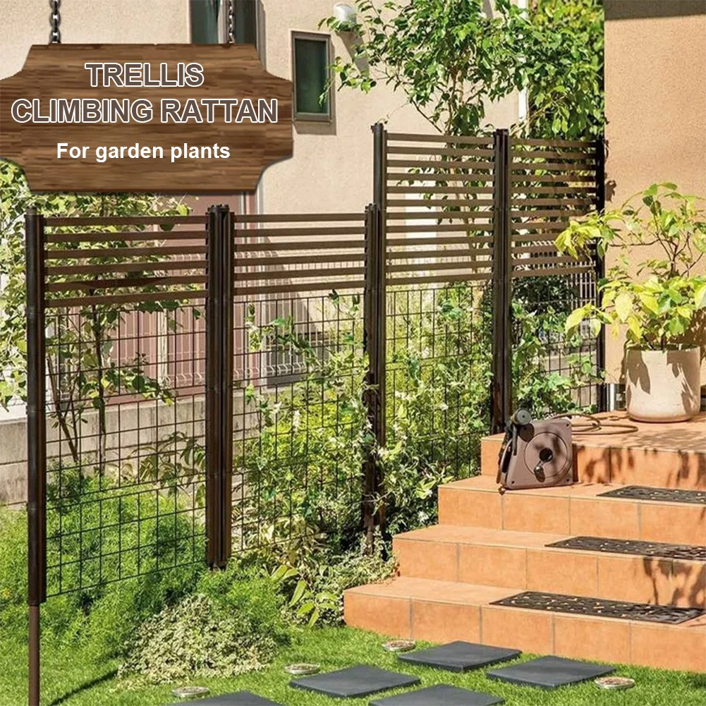 شاشة الخصوصية الخارجية شاشة سياج الخصوصية لعلبة المهملات الخارجية لوحات الخصوصية المعدنية 3FT x 4FT أنابيب الزخرفية للفناء الخلفي #1