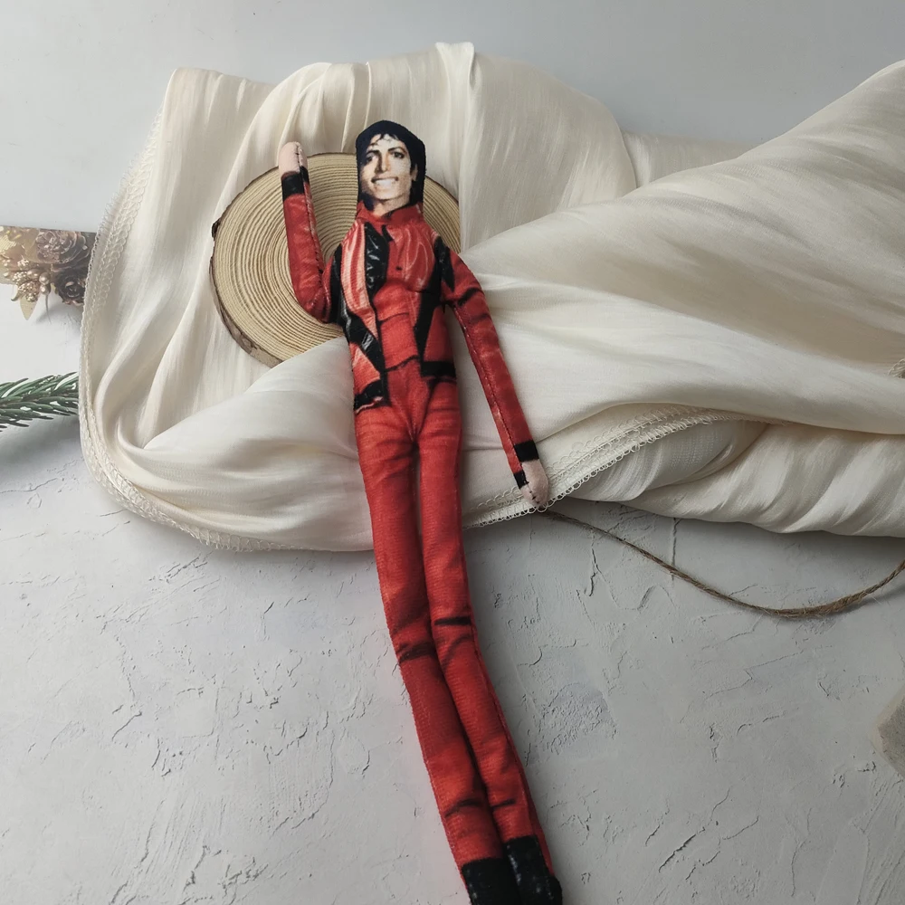 Michael Jackson Cosplay Prop Doll Plush Stuffed Figure Dolls Room Decoration Abstract Joint Mobility Props Gift
