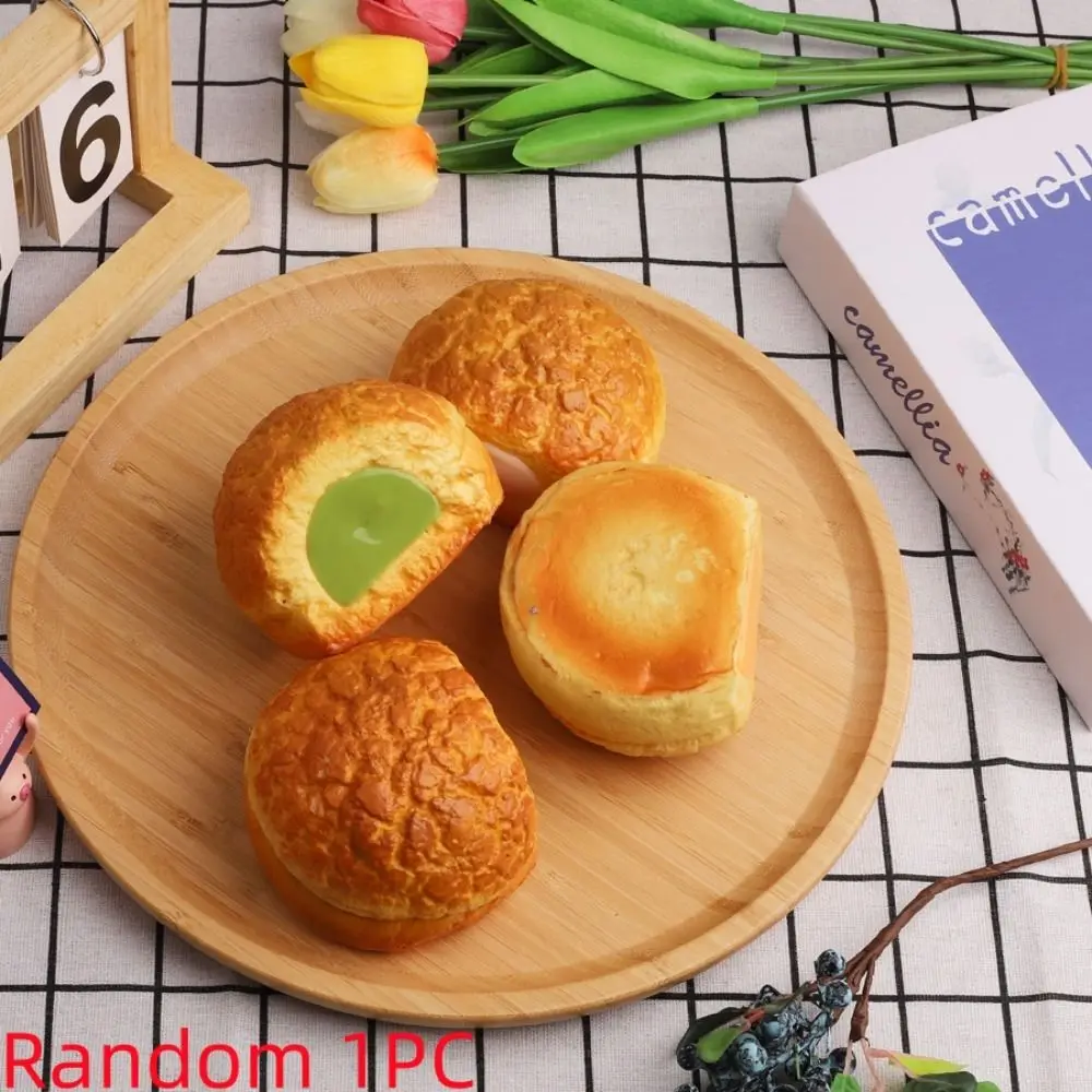 Simulation Food Baked Food Pinch Toy Croissant Puffs Cheese Cake Dessert Shaped Squeeze Toy Soft Fried Egg Slow Rebound Toy