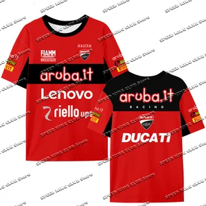 Moto-T-Shirt für Männer Ducatis 3D Print Motorrad T-Shirt Running Anzug Sommerschuhe Trockener Dry Dry Cycling Jersey Tops 9 Hauptverkaufs Ducati -Kleidung - №7